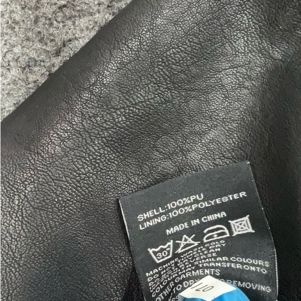 Killstar Black Leather Moto Jacket with Faux Fur Collar - Picture 4 of 4